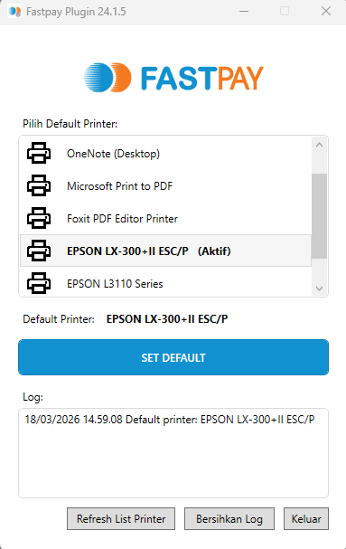 cara setting printer menggunakan plugin - aplikasi fastpay