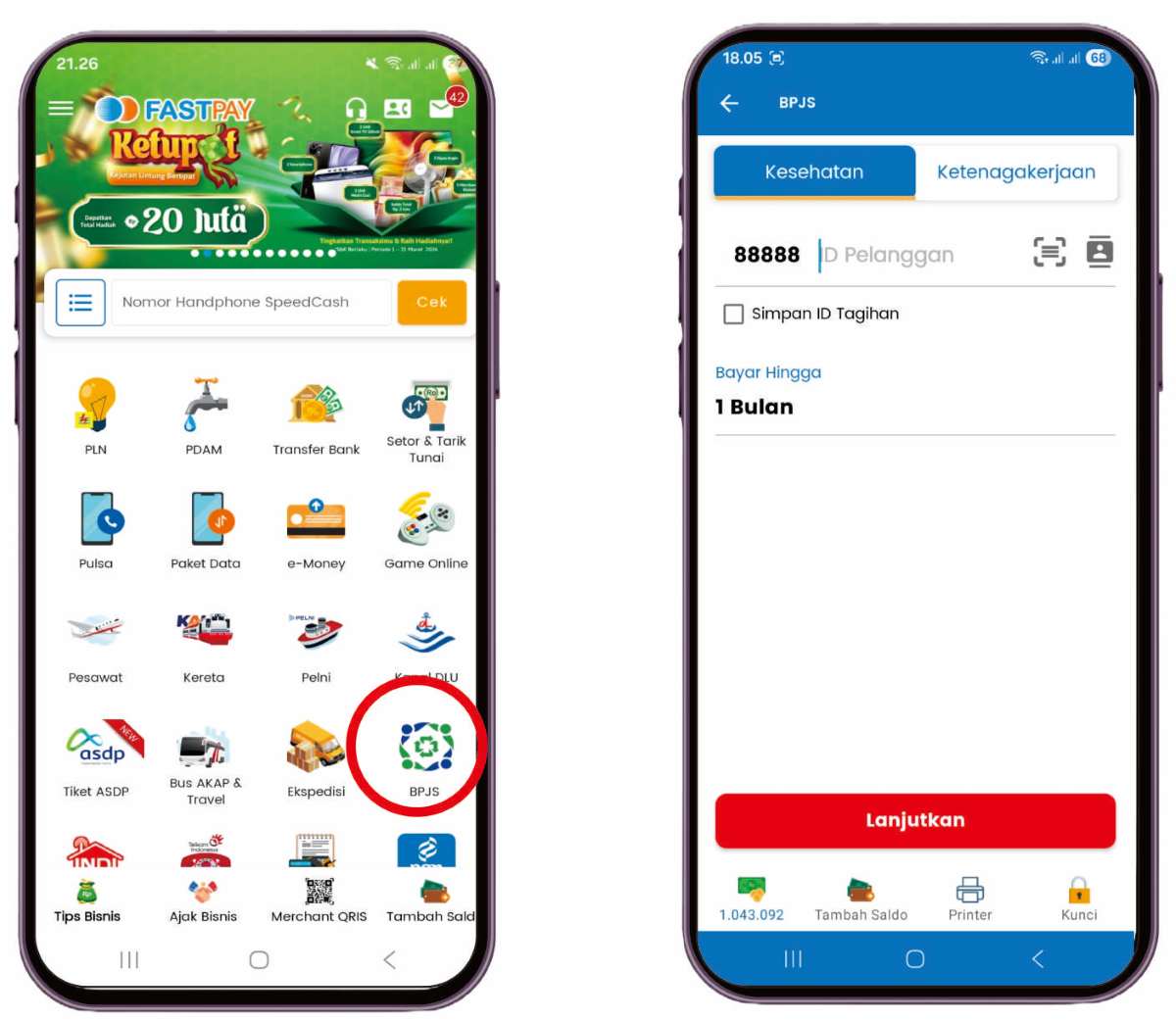 Cara Transaksi BPJS Kesehatan di Fastpay Android