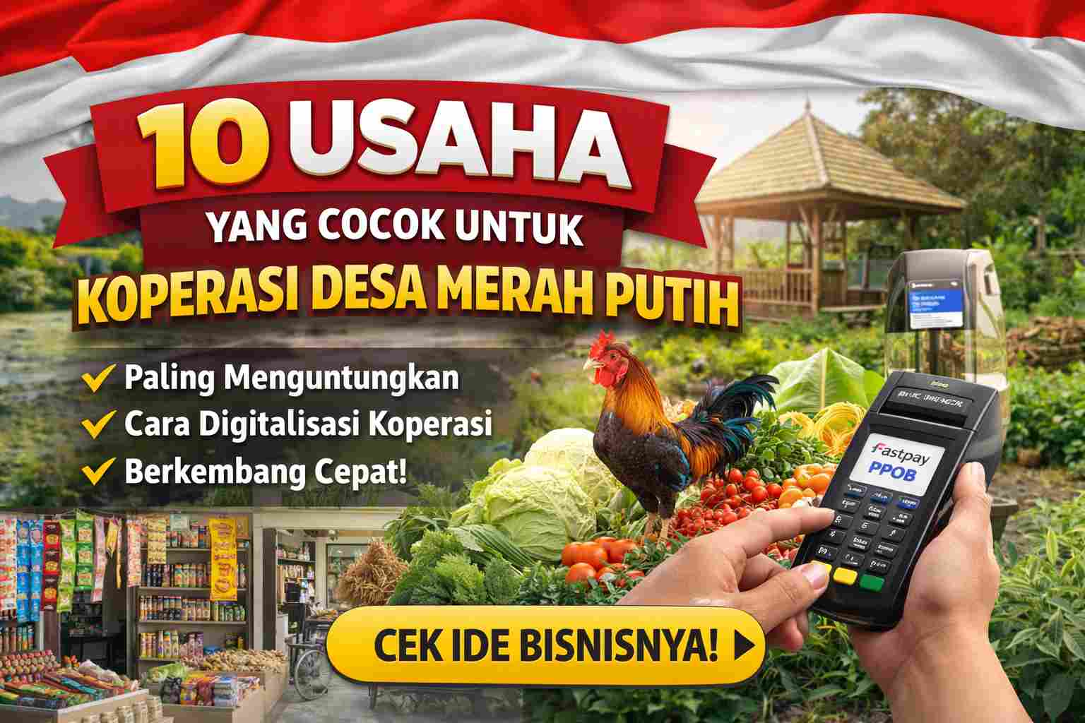 10 usaha yang cocok untuk koperasi merah putih