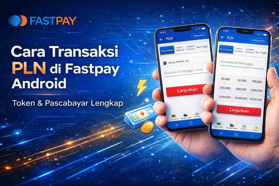 Cara transaksi PLN paskabayar dan token di Aplikasi Fastpay Android