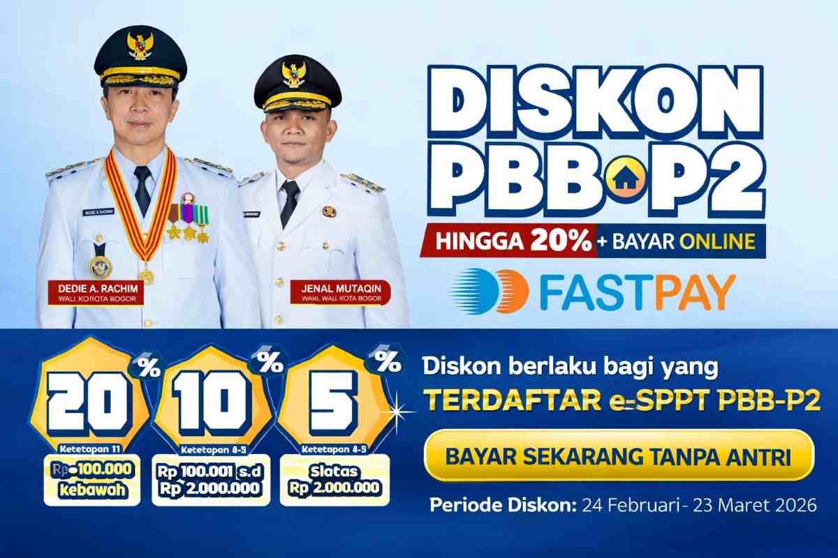 DISKON PBB Kota Bogor 2026 Resmi Dibuka