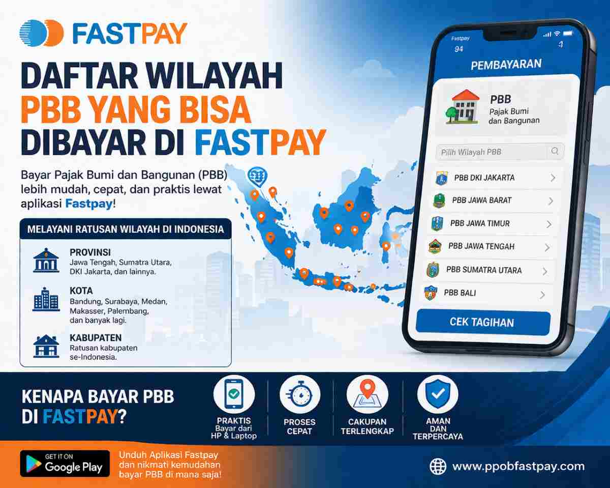 Daftar wilayah PBB yang bisa dibayar di Fastpay