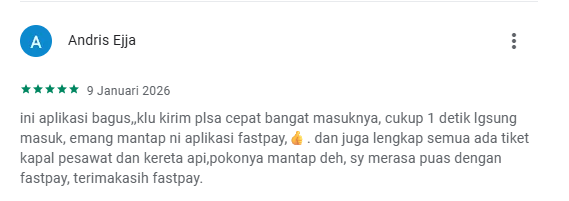 Testimoni Fastpay - Andria Ejja