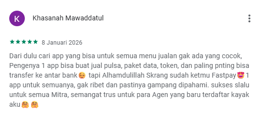 Testimoni Fastpay - Khasanah Mawaddatul