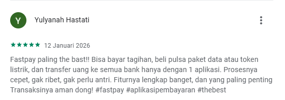 Testimoni Fastpay - Yulyanah Hastati