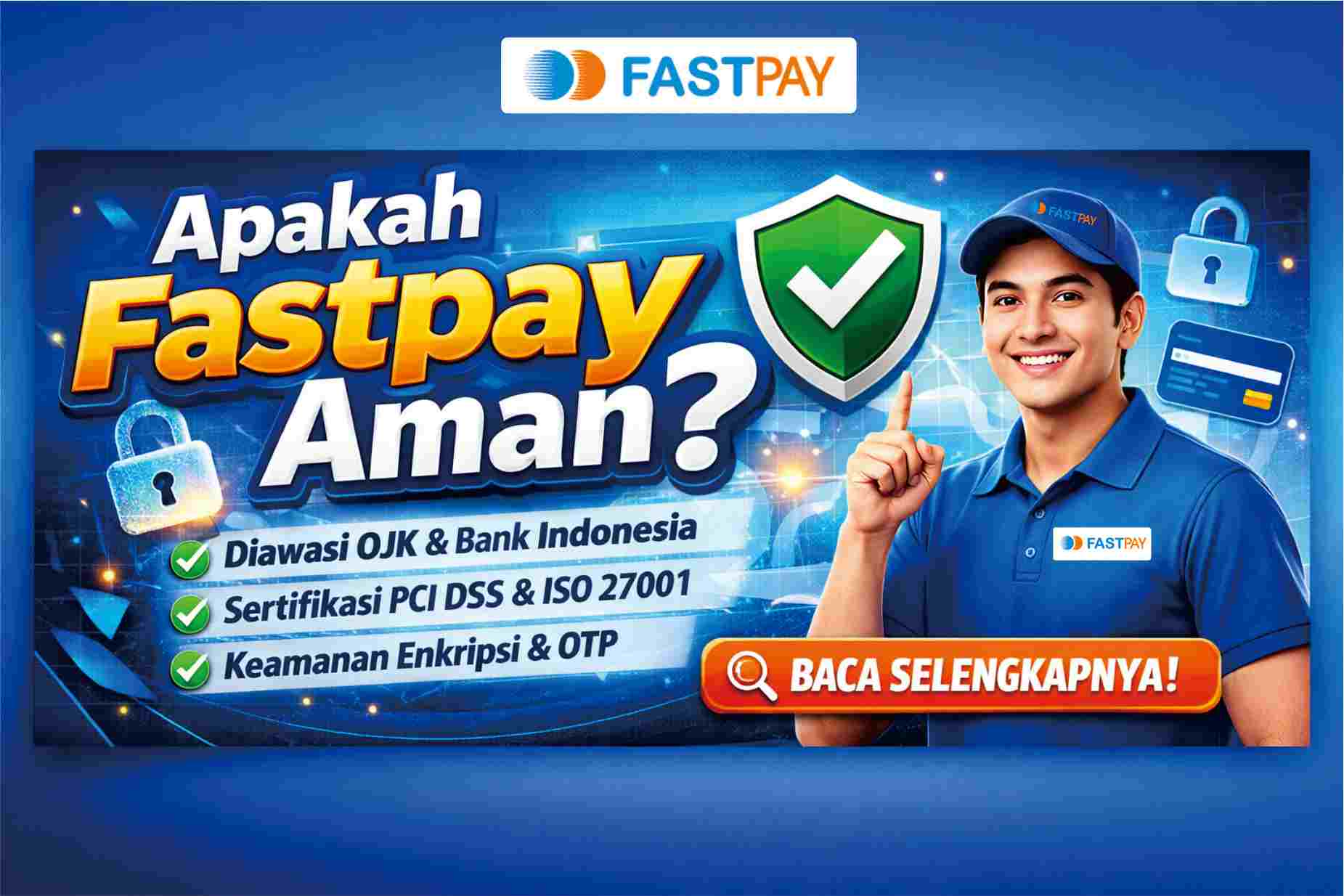 apakah fastpay aman diawasi OJK bank indonesia sertifikasi PCI DSS ISO 27001