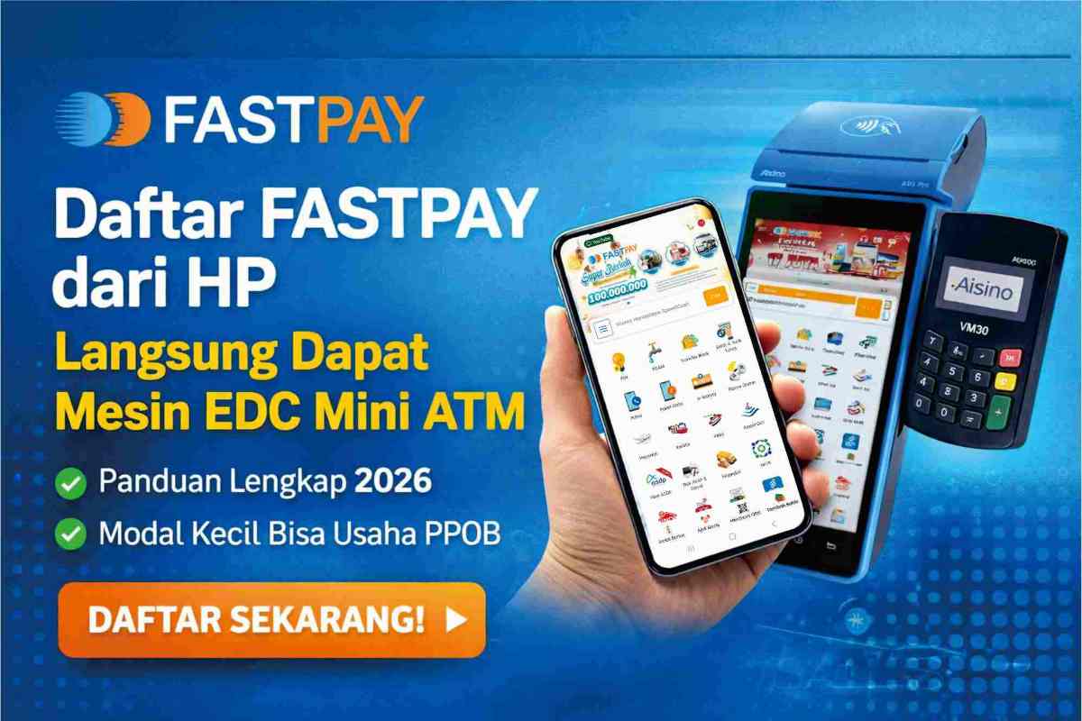 Cara daftar fastpay dari HP, dan mendapatkan mesin EDC Fastpay