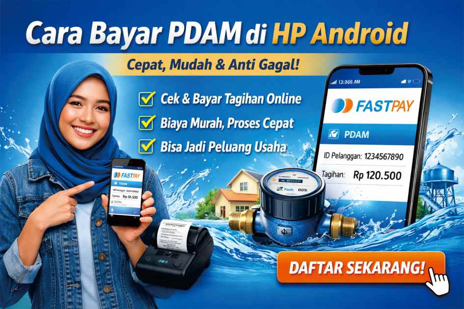 panduan cara transaksi pdam di HP Android- Aplikasi Fastpay