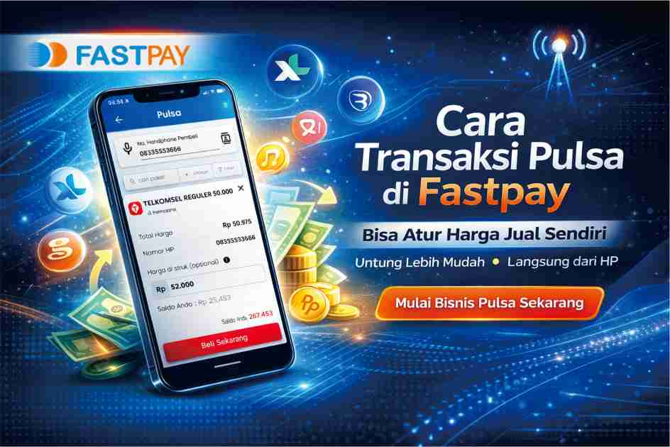 panduan cara transaksi pulsa di fastpay