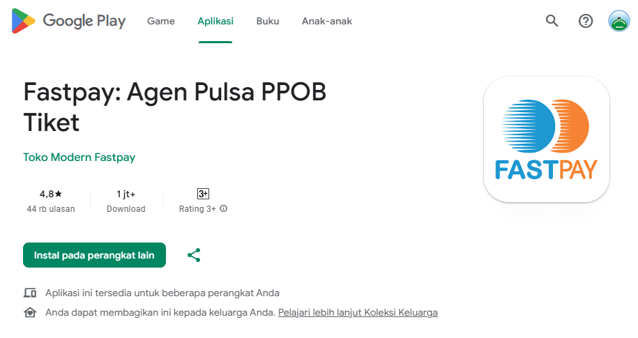 review dan testimoni fastpay di playstore