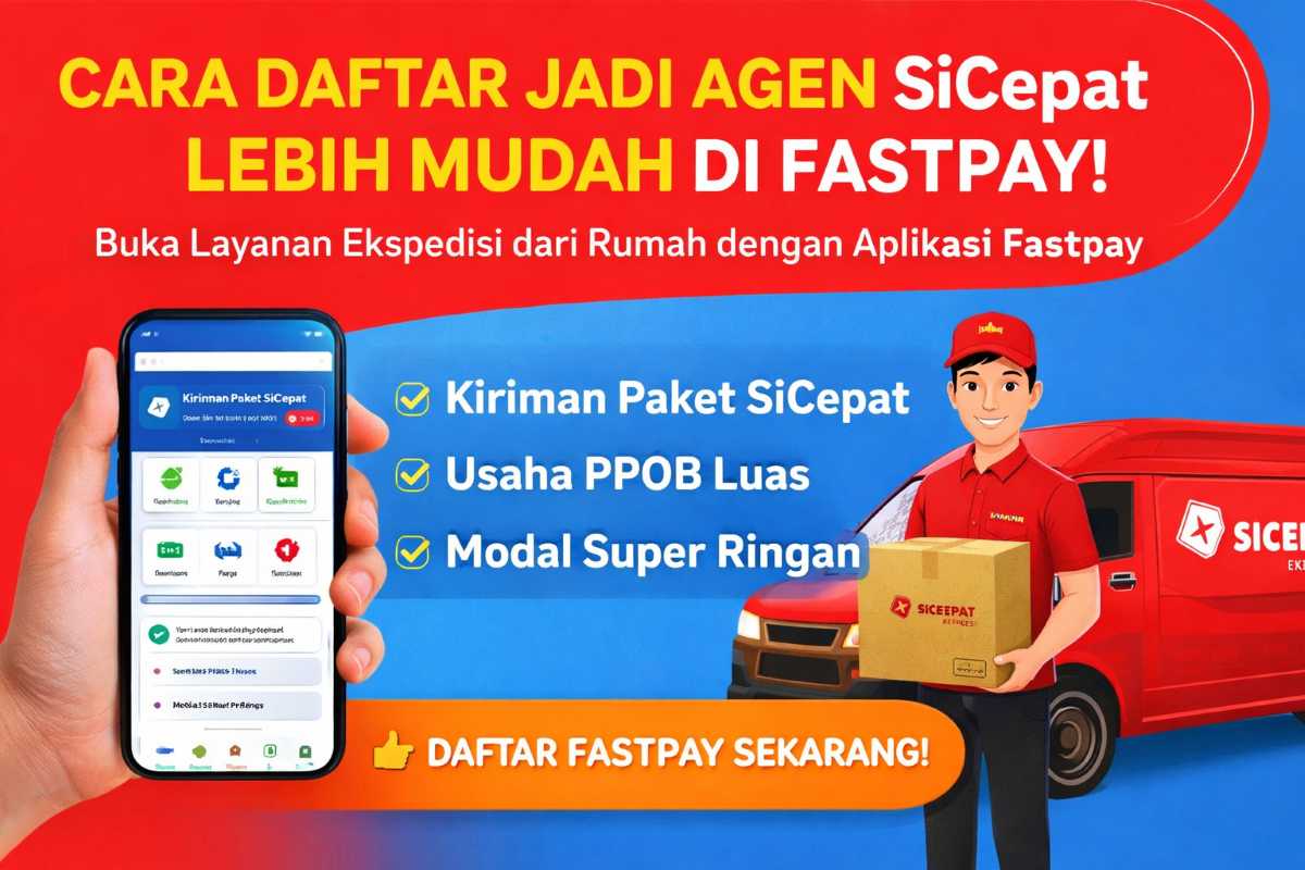 Cara daftar jadi agen sicepat di Fastpay lebih mudah