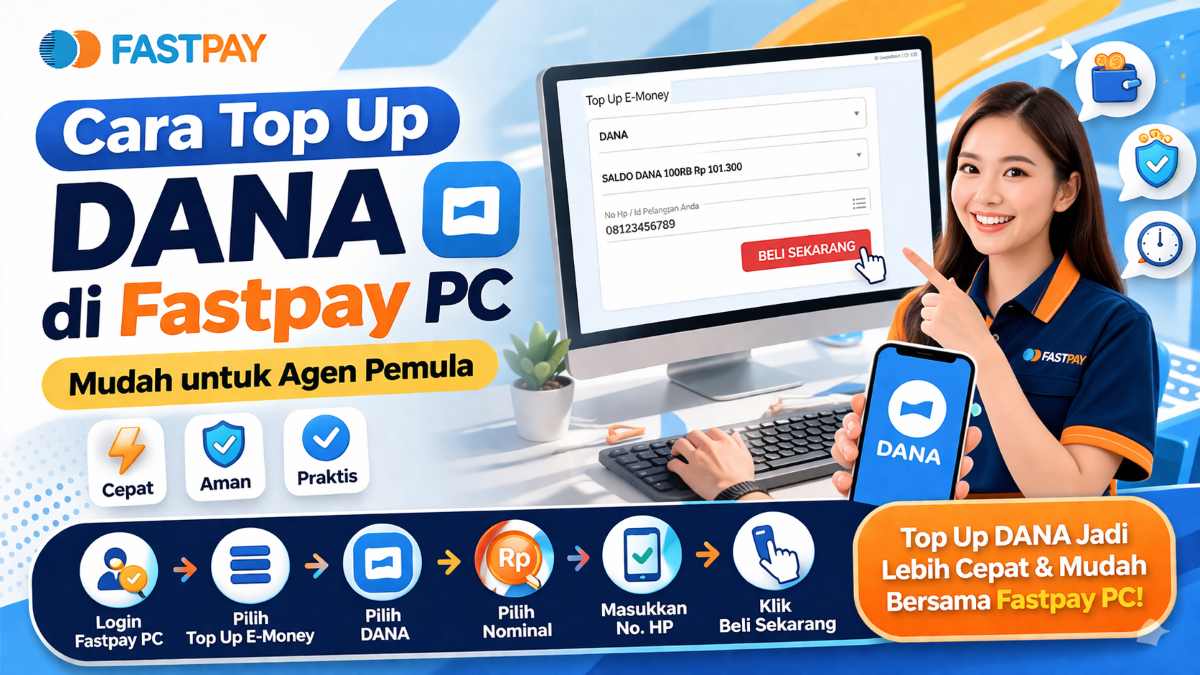 Cara top up DANA di Fastpay PC