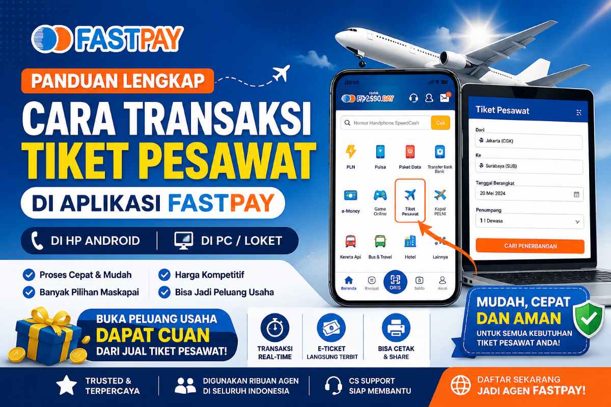 Cara transaksi tiket pesawat Fastpay