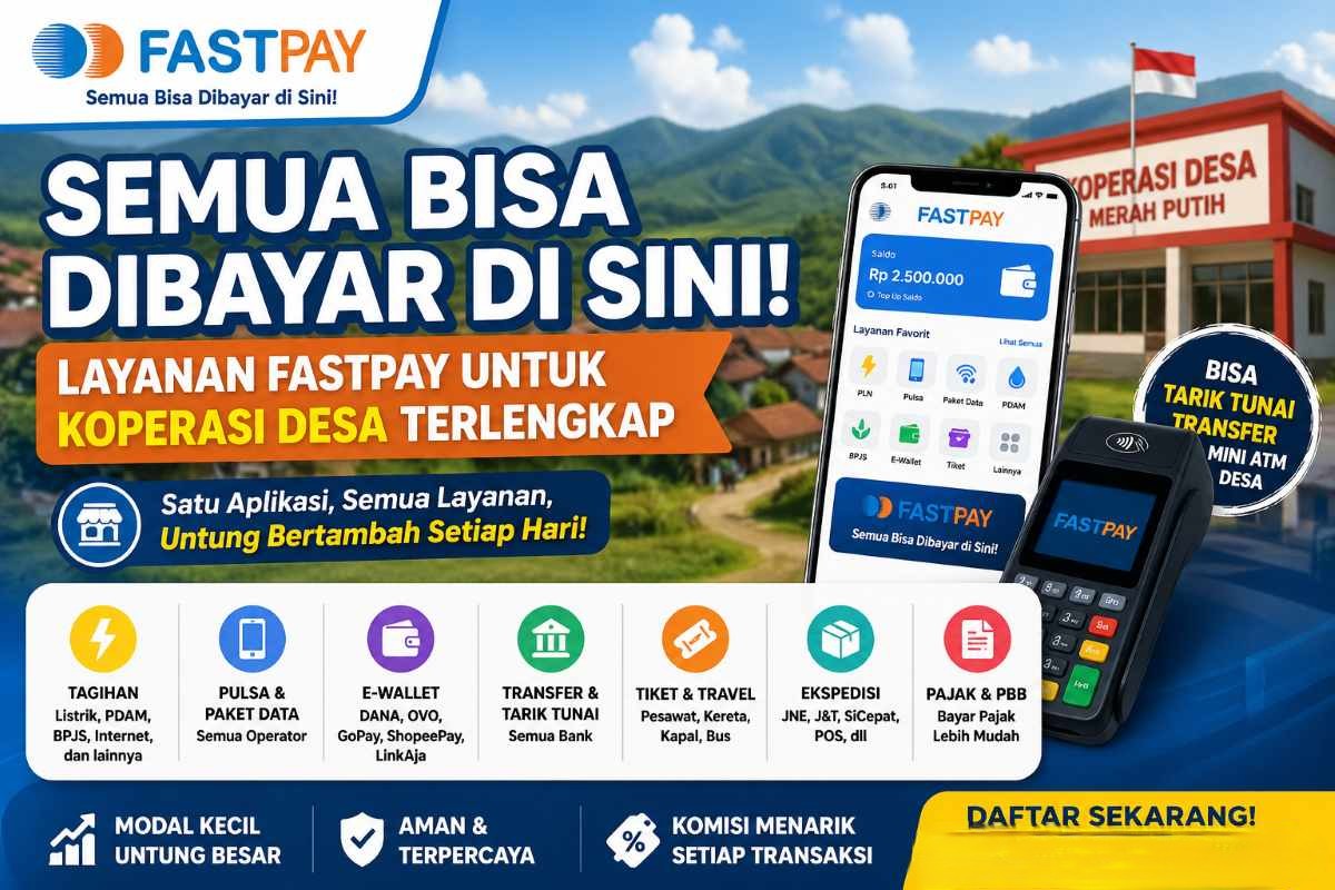 layanan fastpay koperasi desa, ppob terlengkap