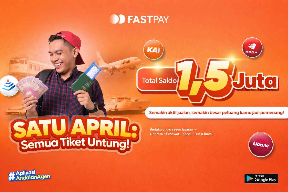 Promo Fastpay 1 april semua tiket untung