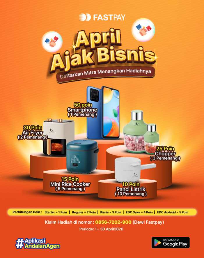 Daftar Hadiah Promo Fastpay April 2026 - Ajak Bisnis