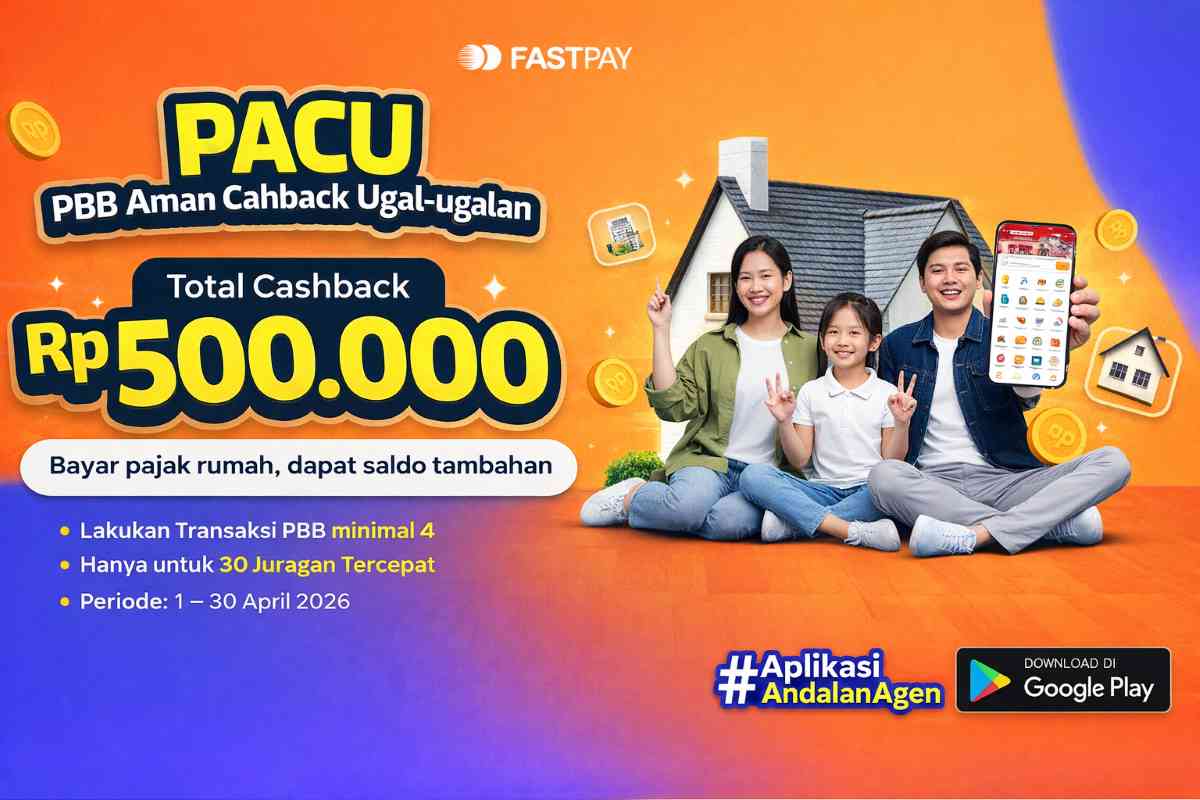 Promo PACU Fastpay April 2026 Cashback PBB hingga Rp500.000