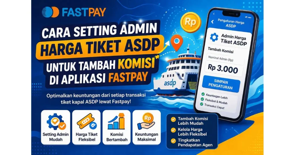 Cara setting admin tiket ASDP di Fastpay
