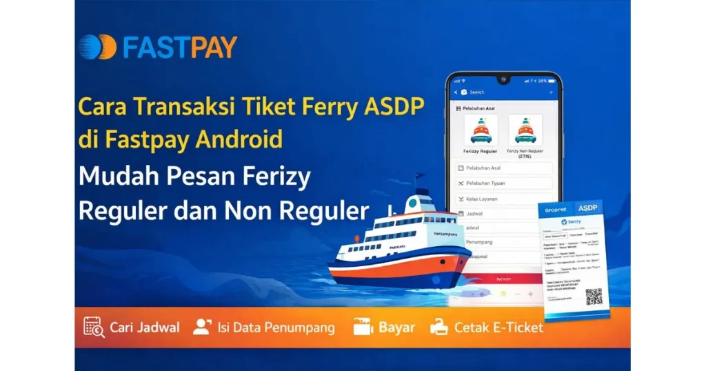 Cara transaksi tiket ASDP Ferizy di Fastpay Android