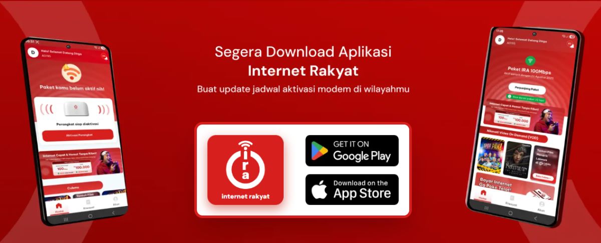 Download aplikasi internet rakyat (IRA) android dan iphone