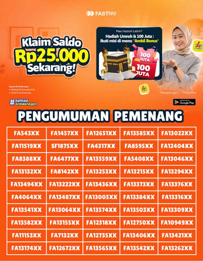 Pemenang Promo PLN Fastpay April 2026