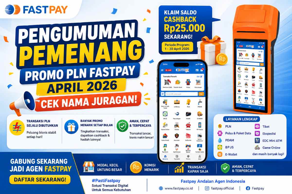 Pengumuman Pemenang Promo PLN Fastpay April 2026 - Cek Nama Juragan