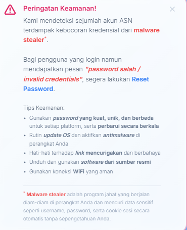 Peringatan malware stealer ASN Digital BKN 2026