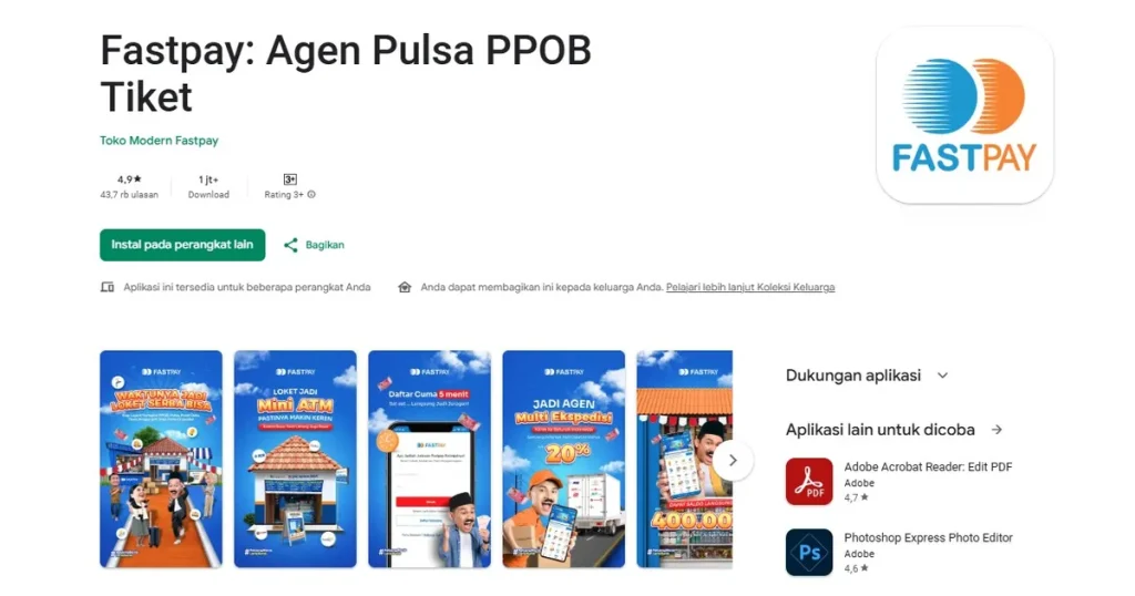 Aplikasi Fastpay Android v6.16.0 di Google Play