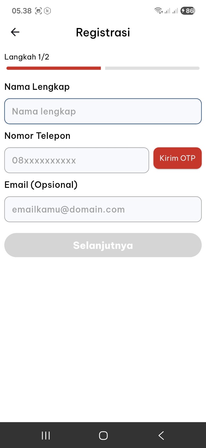 form registrasi internet rakyat di Aplikasi IRA