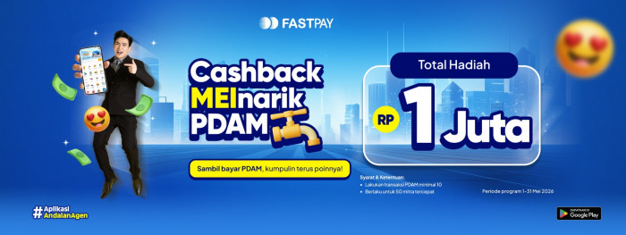 promo PDAM Fastpay Mei 2026 - aplikasi bayar pdam terlengkap