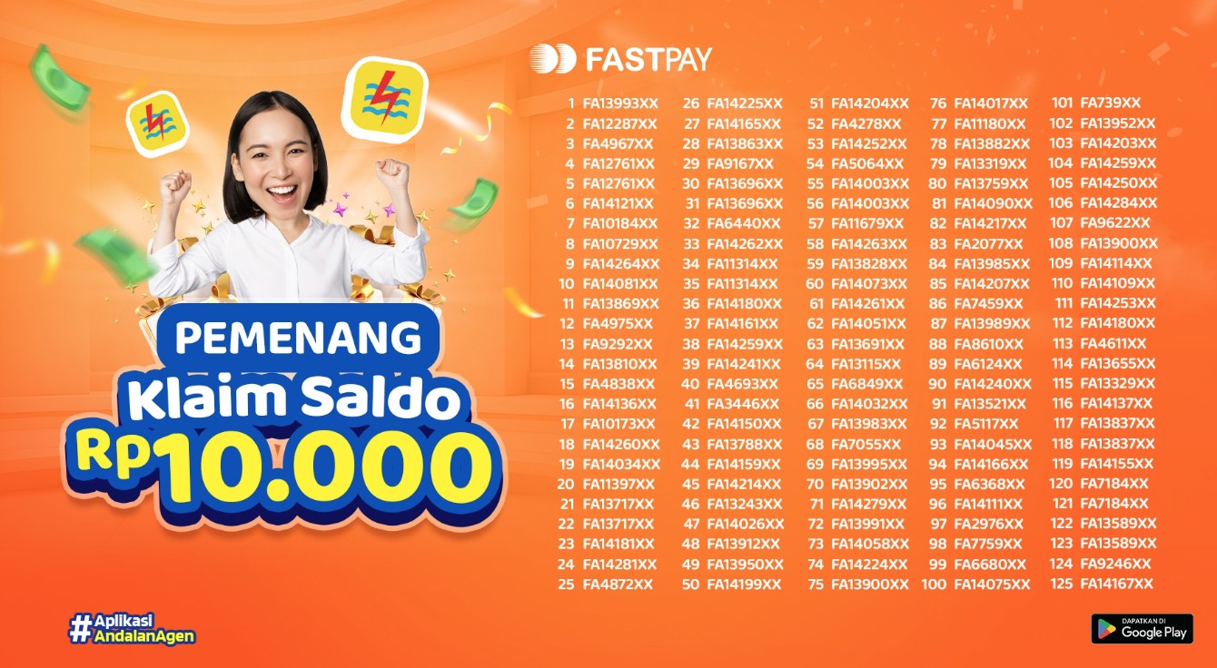 Pengumuman Pemenang Promo PLN Fastpay Mei 2026 125 Mitra
