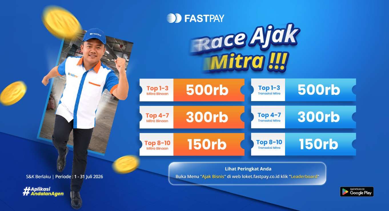 promo fastpay juli 2026 - race ajak mitra