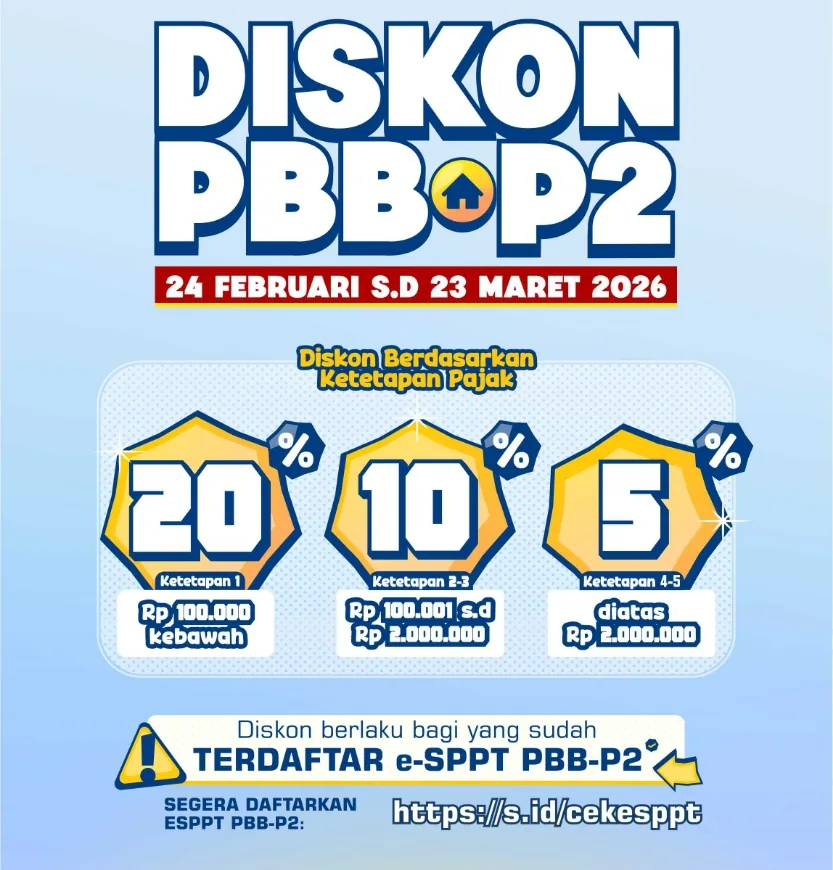 Pemerintah Kota Bogor Beri Diskon PBB hingga 23 Maret 2026