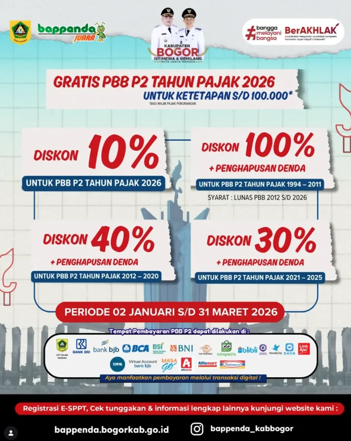 Diskon PBB Kabupaten Bogor 2026