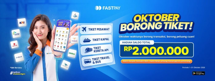Poster promo Fastpay Oktober Borong Tiket 2026