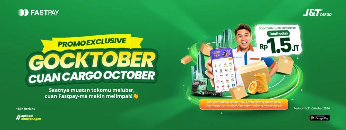 Poster promo Fastpay GOCKTOBER: Cuan Cargo October 2026