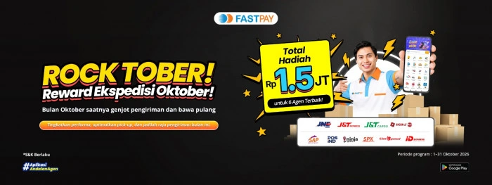 Poster promo Fastpay ROCKTOBER: Reward Ekspedisi Oktober 2026