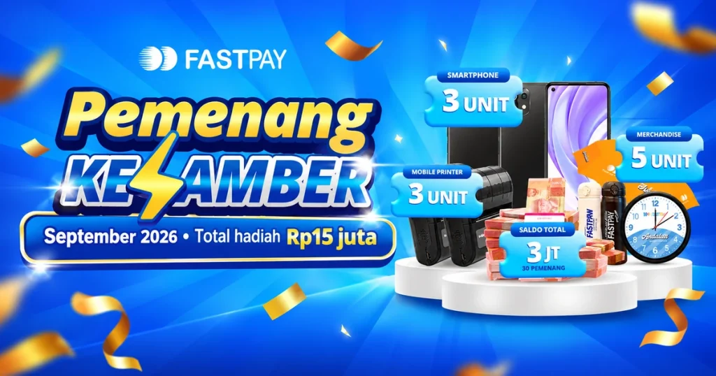 Pengumuman pemenang KESAMBER Fastpay September 2026, total hadiah Rp15 juta